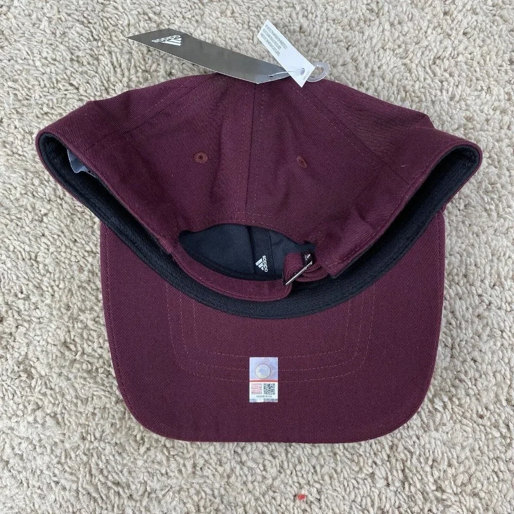 Texas A&M Aggies Adidas Hat Maroon White Script Adjustable‎ Slouch Dad Cap NWT